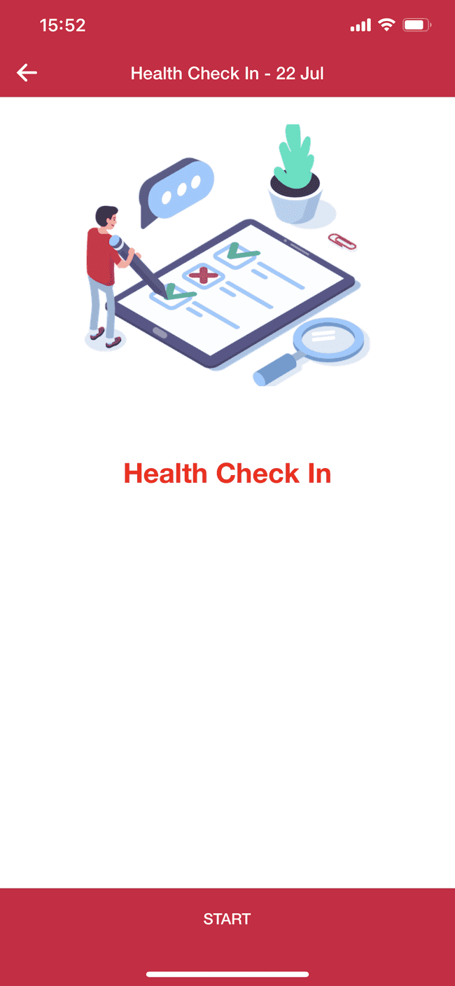 Health check-in Health check-in